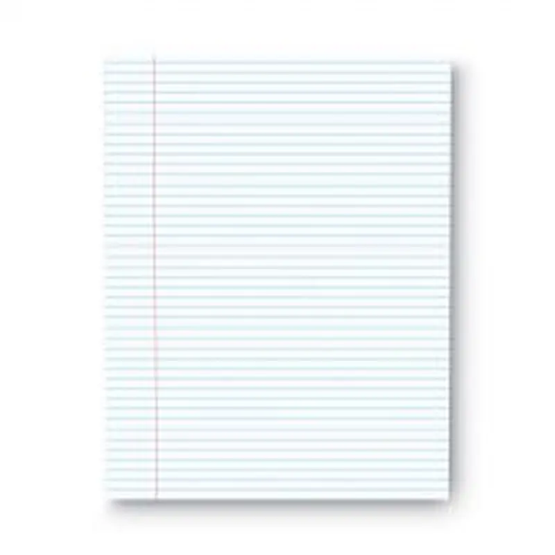 Universal Glue Top Pads, Narrow Rule, 50 White 8.5 x 11 Sheets, Dozen