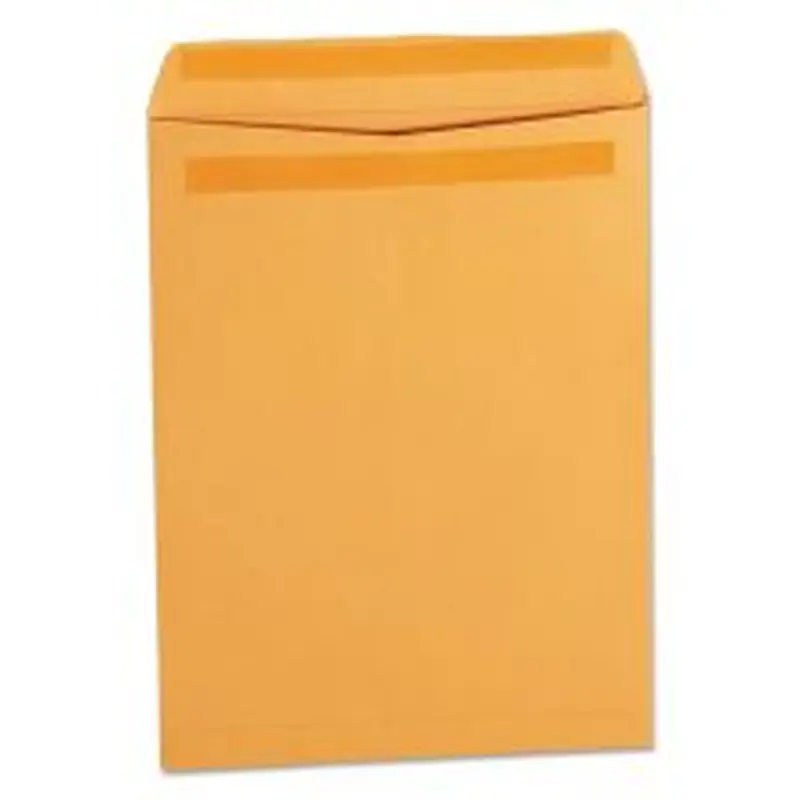 Universal Self-Stick File-Style 12 1/2" x 9 1/2" Manila Envelopes, Self-Adhesive Closure, Brown Kraft, Box Of 250