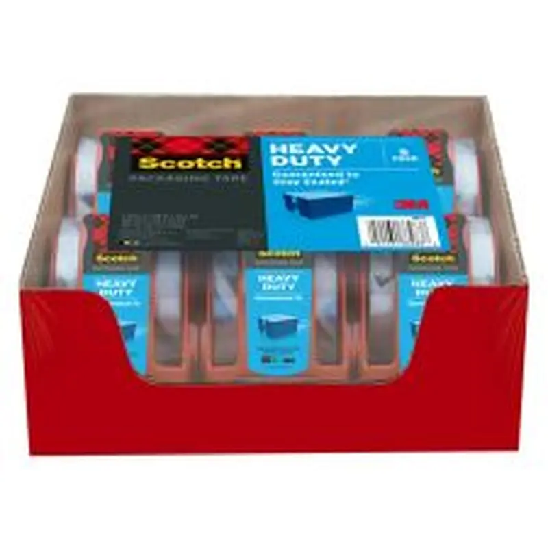Scotch Heavy Duty Shipping Packing Tape, 6 Tape Rolls with Dispensers, 1 7/8 in x 22.2 yd, 1.5" Core, Designed - 1426