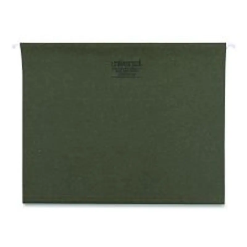 Universal Hanging File Folders, Letter Size, 1/5-Cut, Standard Green, 25/Box