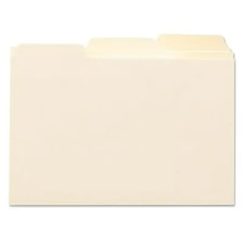 Smead Manila Card Guides, 1/3-Cut Top Tab, Blank, 4 x 6, Manila, 100/Box