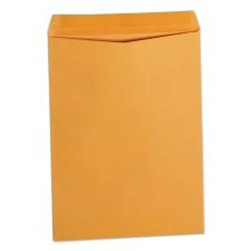 Universal Center Seam 9" x 12" Manila Catalog Envelopes, Gummed Closure 28 Lb, Brown Kraft, Box Of 250