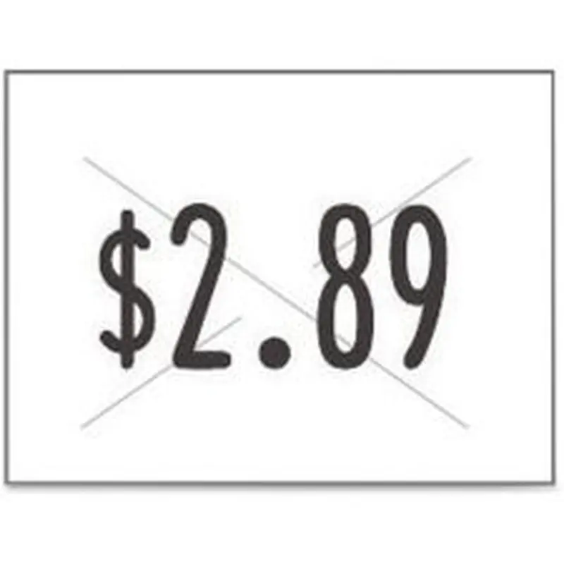 Consolidated Stamp Garvey Labeler 2-line Label Rolls - 5/8" Width x 13/16" Length - Rectangle - White - Paper - 1000 / Roll - 1 / Pack