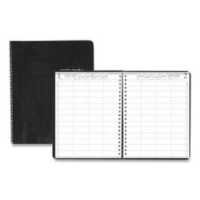 House of Doolittle Four-Person Group Practice Daily Appointment Book, 11 x 8.5, Black Cover, 12-Month (Jan to Dec): 2026