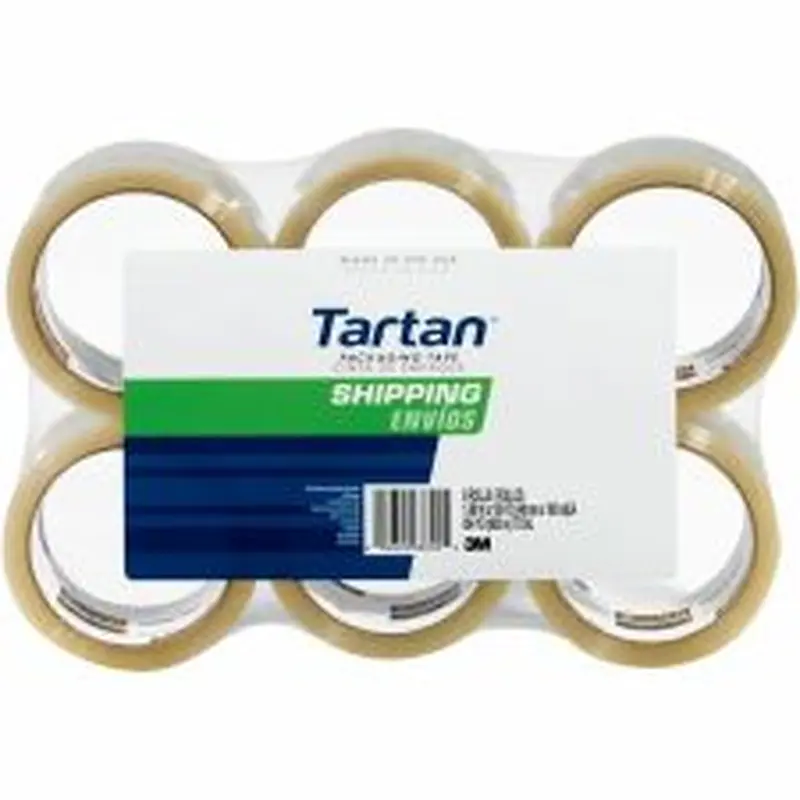 Tartan General-Purpose Packaging Tape - 54.60 yd x 1.88"- 1.9 mil Thickness - 3" Core - Rubber Resin Backing - 37102CRPK