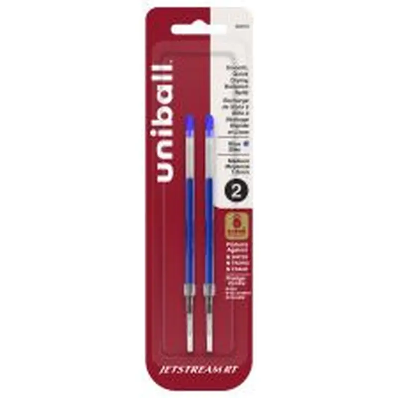 uniball JetStream Refills, Bold Point, 1.0 mm, Blue, Pack Of 2 Pencils