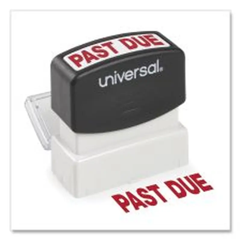 Universal Message Stamp, PAST DUE, Pre-Inked One-Color, Red
