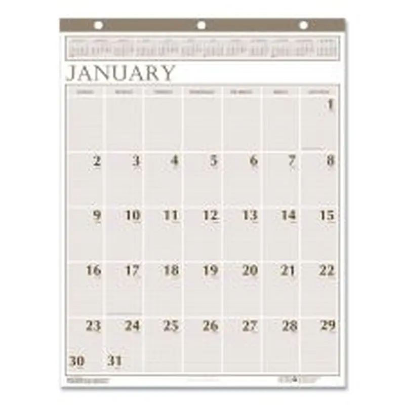 House of Doolittle Large Print Recycled Monthly Wall Calendar, 20 x 26, Beige Sheets, 12-Month (Jan to Dec): 2026