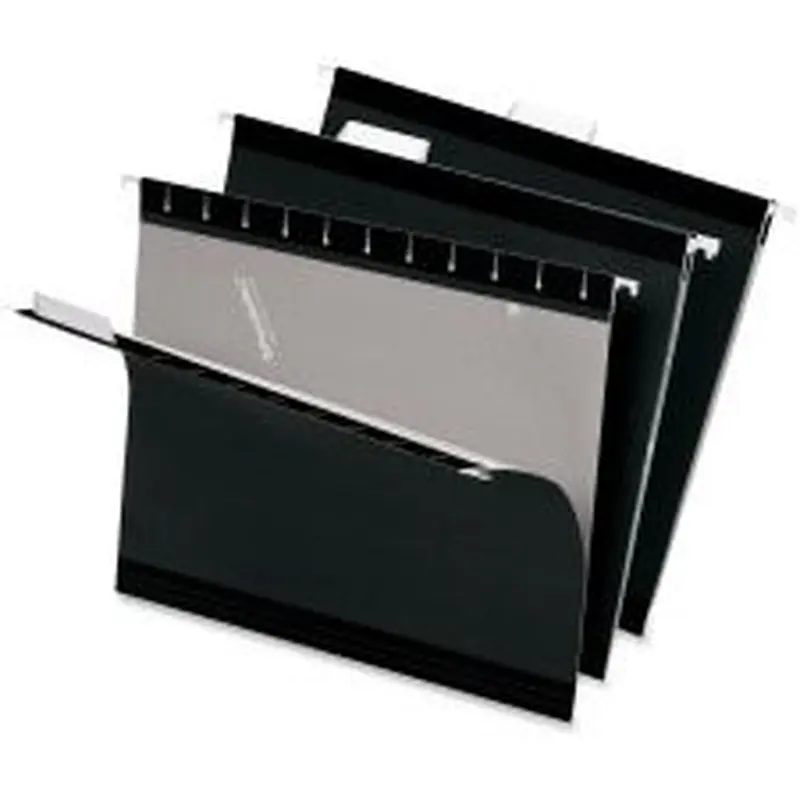 Pendaflex Premium Reinforced Color Hanging Folders, Legal Size, Black, Pack Of 25