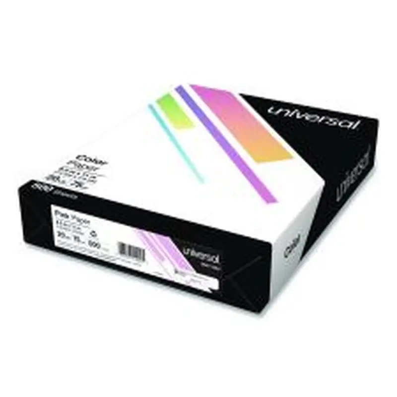 Universal Deluxe Colored Paper, 20 lb Bond Weight, 8.5 x 11, Pink, 500/Ream
