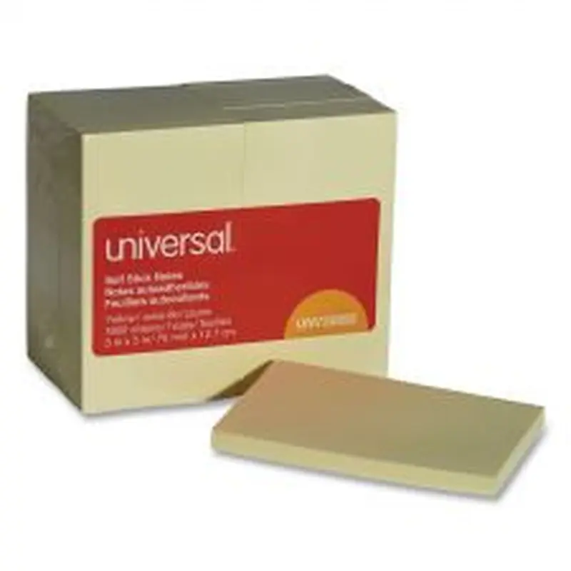 Universal Self-Stick Note Pad Value Pack, 3" x 5", Yellow, 100 Sheets/Pad, 18 Pads/Pack