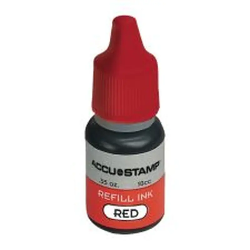 AccuStamp Refill Ink For Pre-Inked Stamps, Red