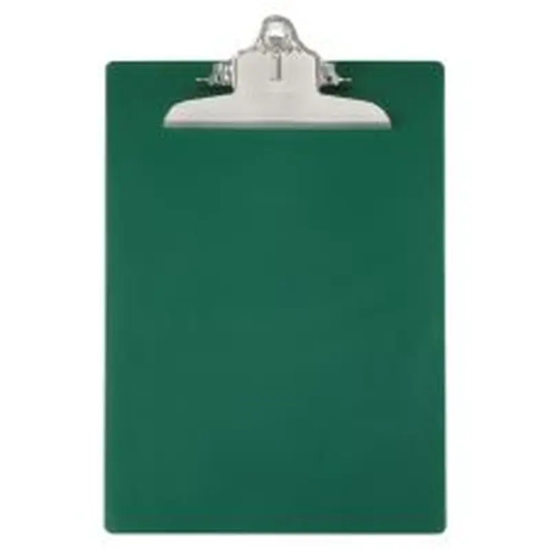 Saunders 96% Recycled Antibacterial Clipboard With Hanging Hole, 13 1/4"H x 9"W x 1 3/4"D, Letter, Green