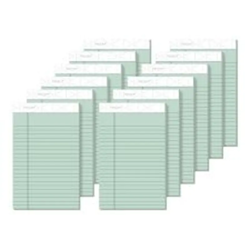TOPS Prism  Color Writing Pads, 5" x 8", Legal Ruled, 50 Sheets, Green, Pack Of 12 Pads