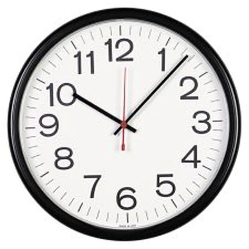 Universal Indoor/Outdoor Clock, 13 1/2", Black