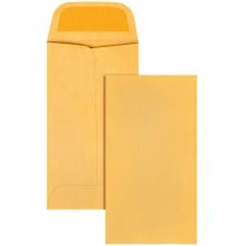 Quality Park Kraft Coin/Small Parts Envelope - Coin - #5 - 2 7/8" Width x 5 1/4" Length - 28 lb - Gummed - Kraft - 500 / Box - Light Brown