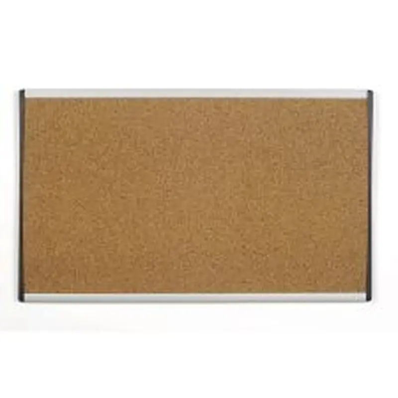 Quartet ARC Colored Cubicle Cork Bulletin Board, 30" x 18", Aluminum Frame With Silver Finish