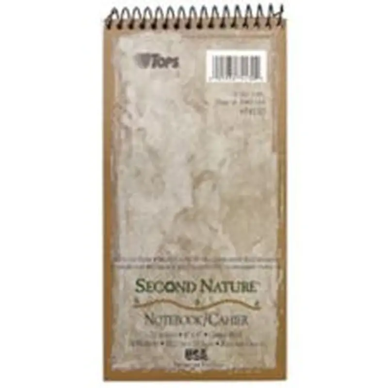 TOPS Second Nature 100% Recycled Reporter's Notebook, 4" x 8", 1 Subject, Gregg Ruled, 70 Sheets, White