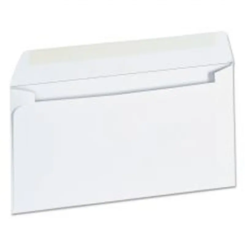 Universal Open-Side Business Envelope, #6 3/4, Square Flap, Gummed Closure, 3.63 x 6.5, White, 500/Box