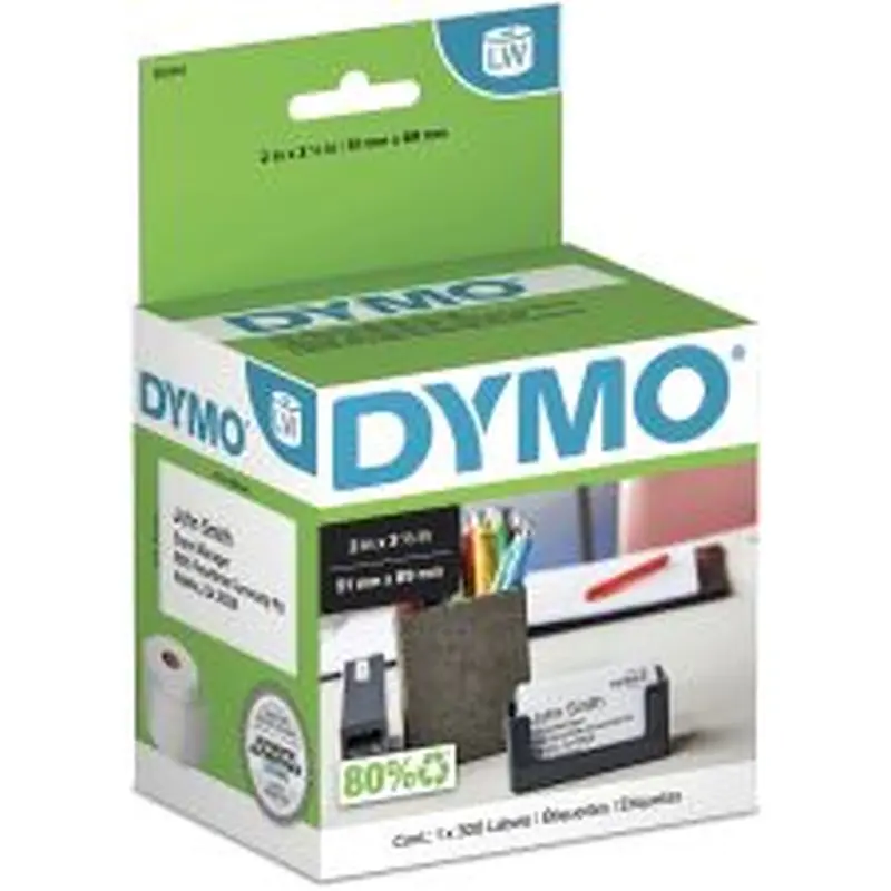 DYMO LabelWriter Business/Appointment Cards, 2" x 3.5", White, 300 Labels/Roll