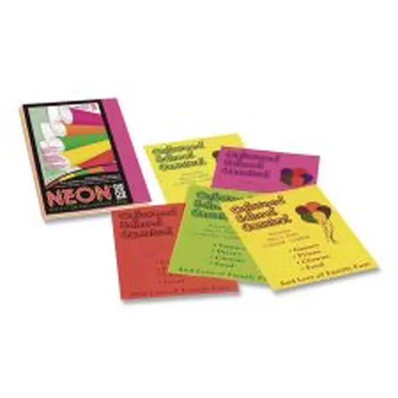 Pacon Array Colored Bond Paper, 24 lb Bond Weight, 8.5 x 11, Assorted Neon Colors, 100/Pack