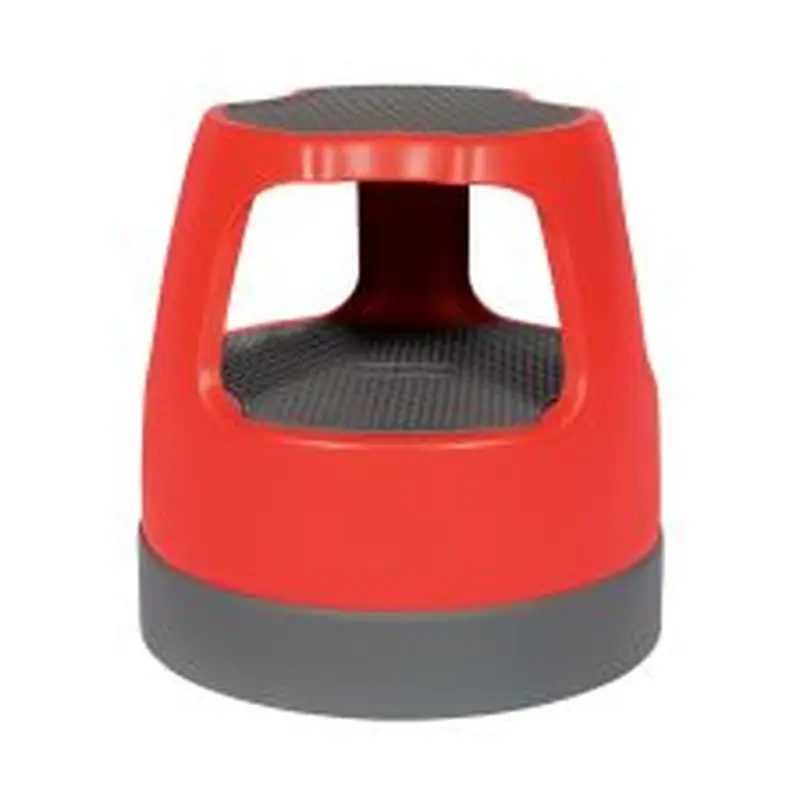 Cramer Scooter Plastic Round Stool, 300 Lb Capacity, 15 1/2" x 15 1/2" x 15", Red