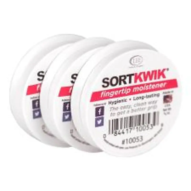 Lee Sortkwik Hygienic Fingertip Moistener, 50% Recycled, 0.38 Oz, Pink, Pack Of 3