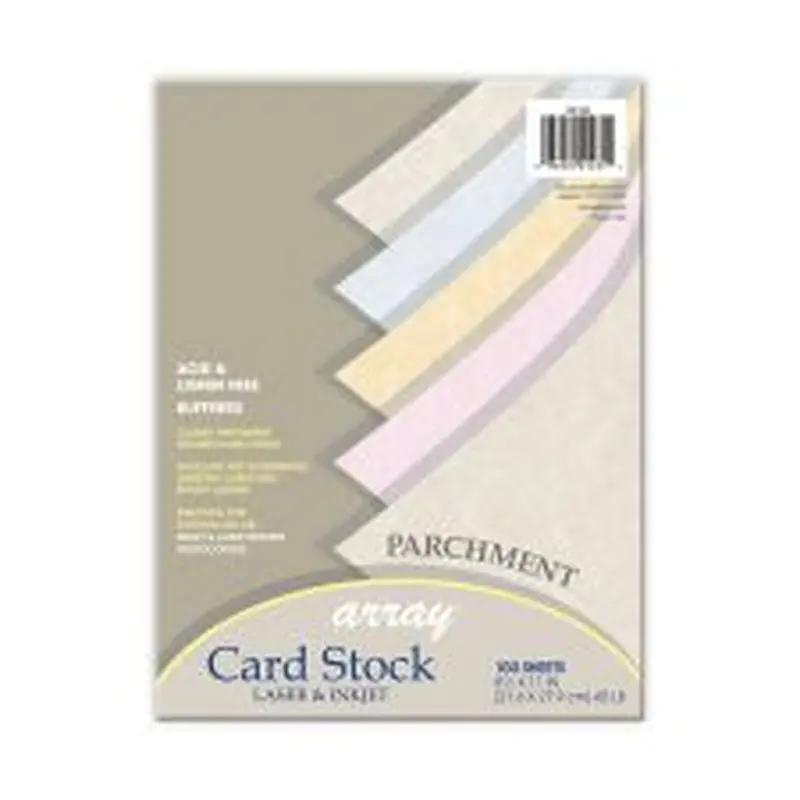 Pacon Array Card Stock, 65 lb Cover Weight, 8.5 x 11, Assorted Parchment Colors, 100/Pack
