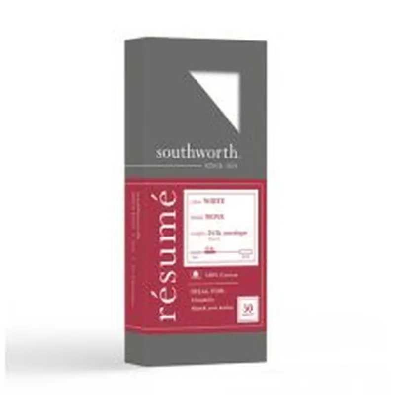 Southworth #10 Envelopes,100% Cotton, 24 Lb, Gummed Seal, 100% Recycled, White, Pack Of 50