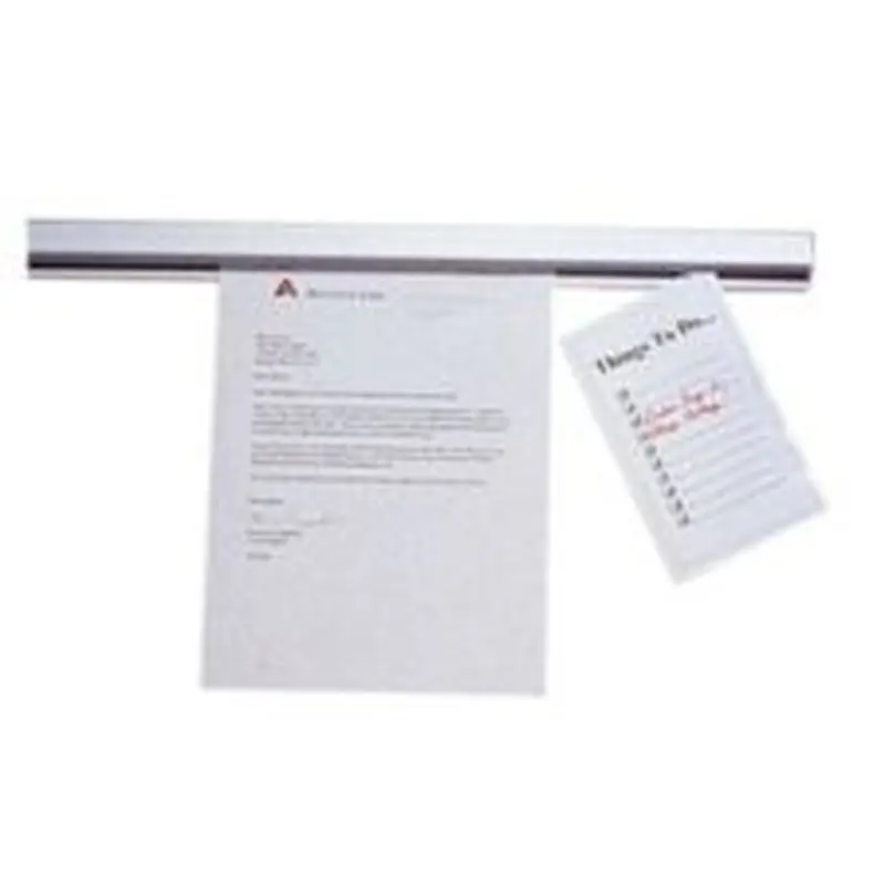 Advantus Grip-A-Strip Display Rail, 1-1/2" x 24", Satin Finish Gray