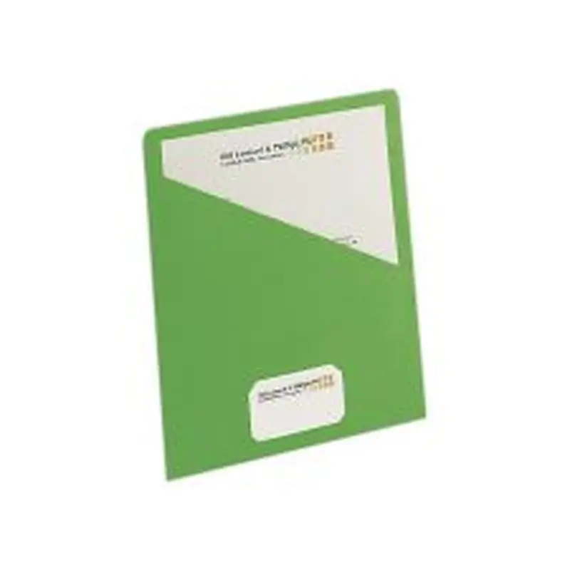 Smead Slash File Jackets Convenience Pack, 9 1/2" x 11 3/4", Green, Pack Of 25
