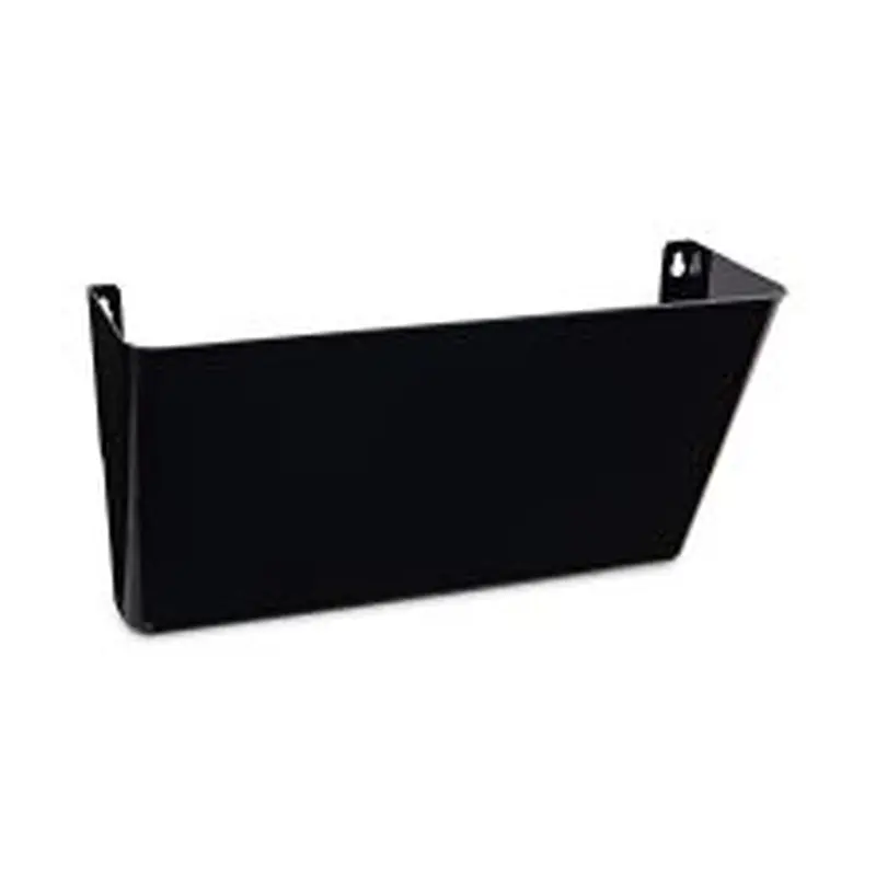 Universal Wall File Pockets, Plastic, Letter Size, 13" x 4.13" x 7", Black
