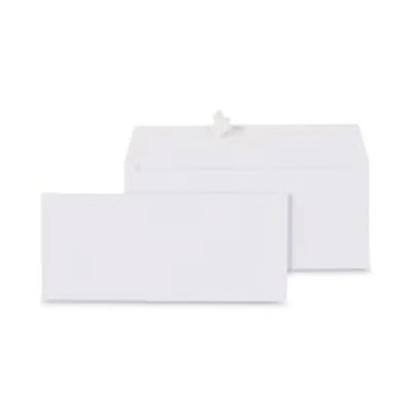 Universal Peel Seal Strip Business Envelope, #9, Square Flap, Self-Adhesive Closure, 3.88 x 8.88, White, 500/Box