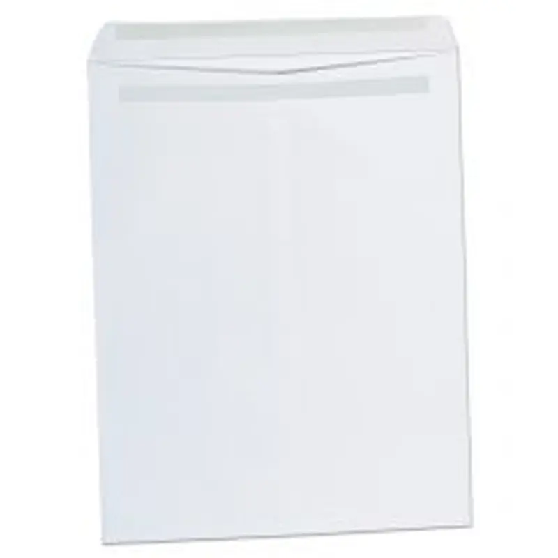 Universal Self-Stick Open End Catalog Envelope, #15 1/2, Square Flap, Self-Adhesive Closure, 12 x 15.5, White, 100/Box