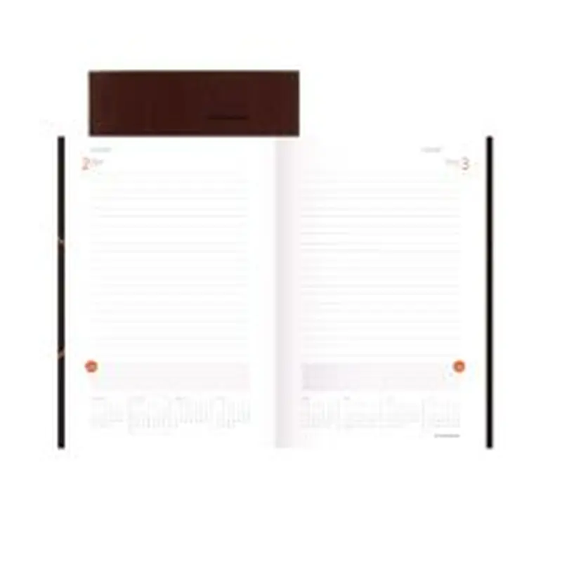 AT-A-GLANCE One-Day-Per-Page Planning Notebook, 9 x 6, Dark Brown/Orange Cover, 12-Month (Jan to Dec): 2026