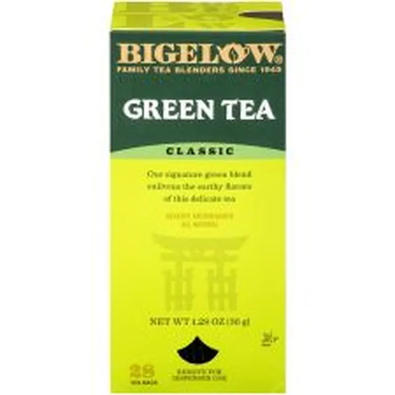 Bigelow Green Tea Bags, Box Of 28 Bags