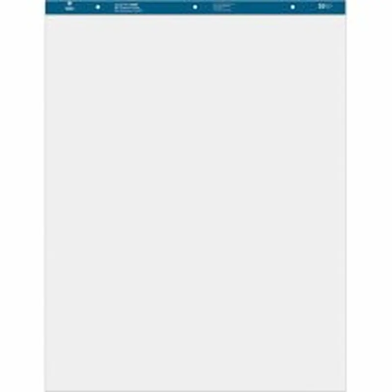Business Source Standard Easel Pad - 50 Sheets - Plain - 15 lb Basis Weight - 27" x 34" Sheet Size - White Paper - Perforated - 2 / Carton