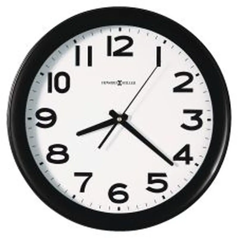 Howard Miller Kenwick 13 1/2" Round Wall Clock, Black/White