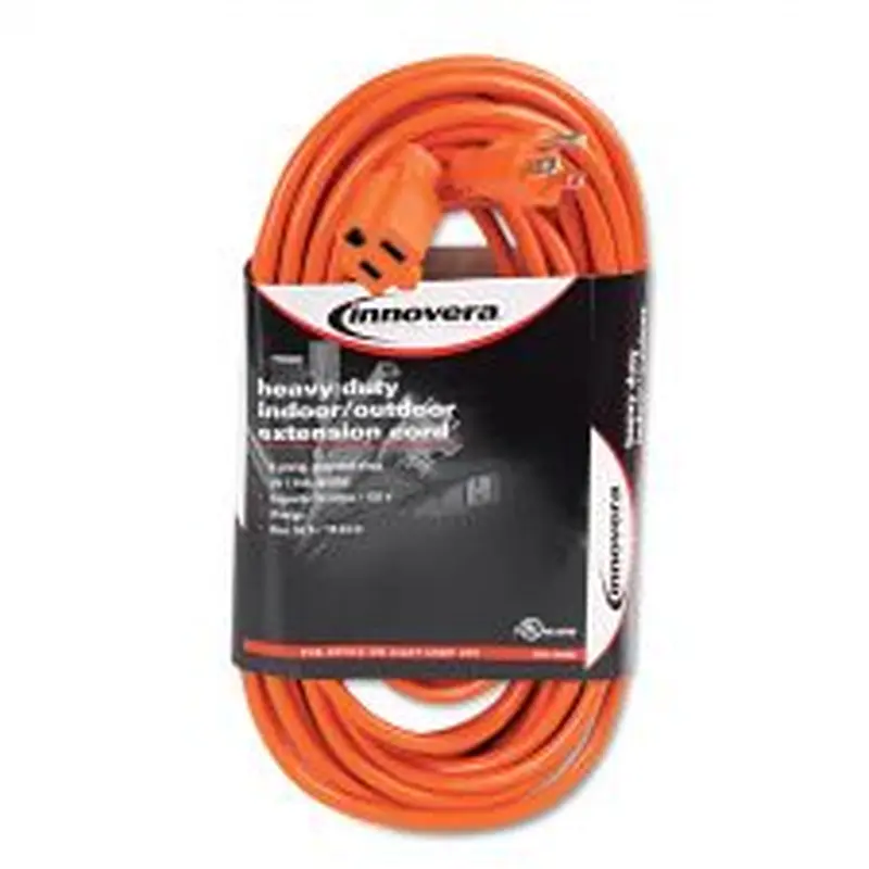 Innovera Indoor/Outdoor Extension Cord, 50 ft, 13 A, Orange