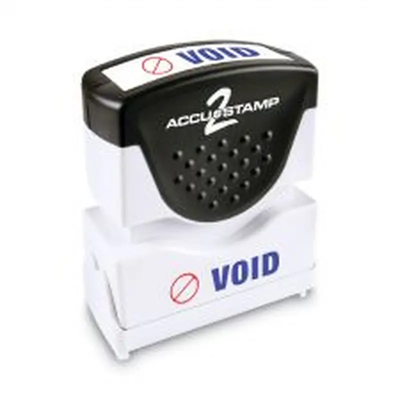 ACCUSTAMP2 Pre-Inked Shutter Stamp, Red/Blue, VOID, 1.63 x 0.5