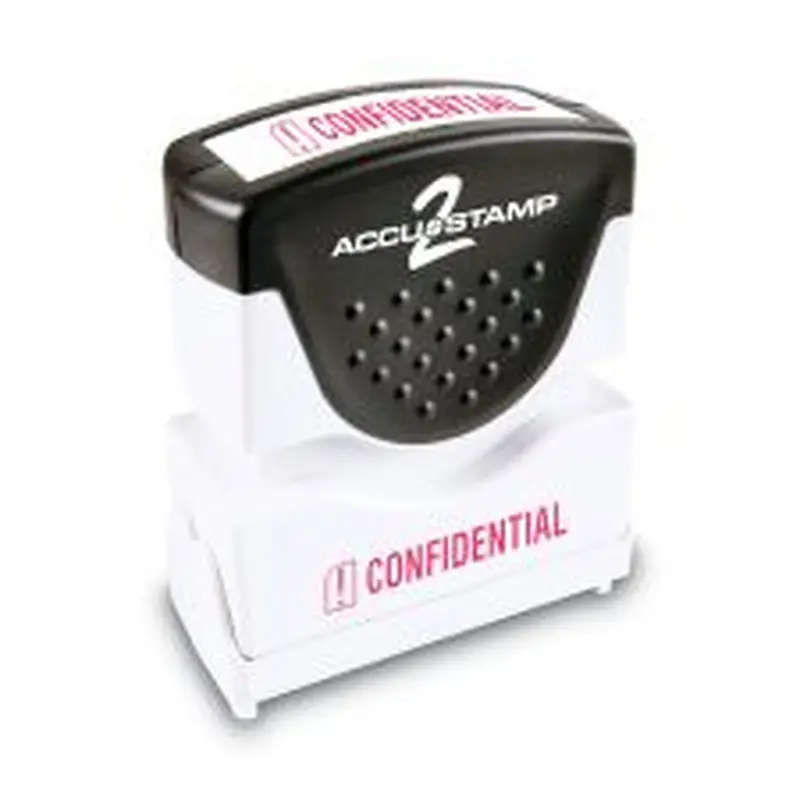 ACCUSTAMP2 Pre-Inked Shutter Stamp, Red, CONFIDENTIAL, 1.63 x 0.5