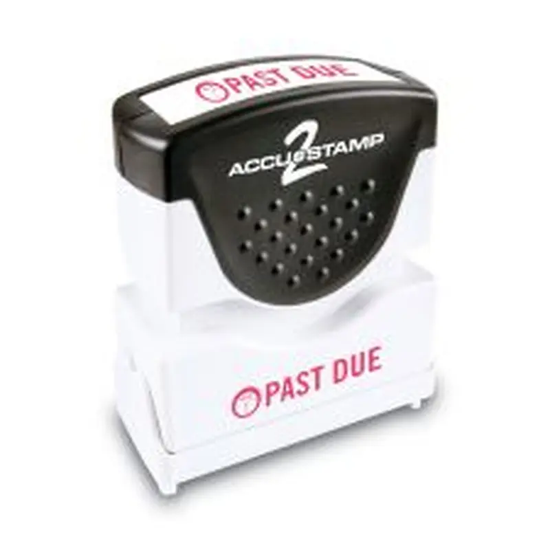 ACCUSTAMP2 Pre-Inked Shutter Stamp, Red, PAST DUE, 1.63 x 0.5