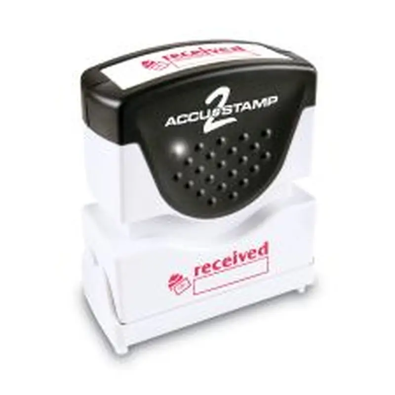 ACCUSTAMP2 Pre-Inked Shutter Stamp, Red, RECEIVED, 1.63 x 0.5