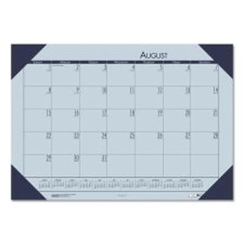 House of Doolittle EcoTones Recycled Academic Desk Pad Calendar, 18.5 x 13, Orchid Sheets, Cordovan Corners, 12-Month (Aug to July): 2025-2026