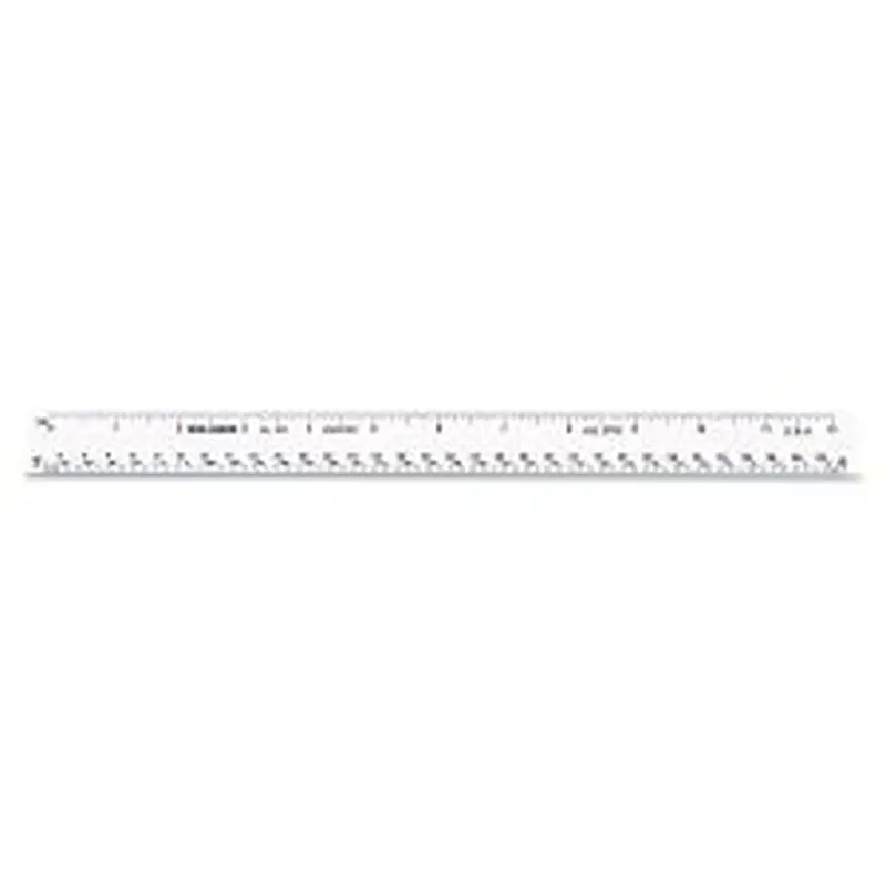 Chartpak Triangular Scale, Plastic, 12" Long, Architectural, White