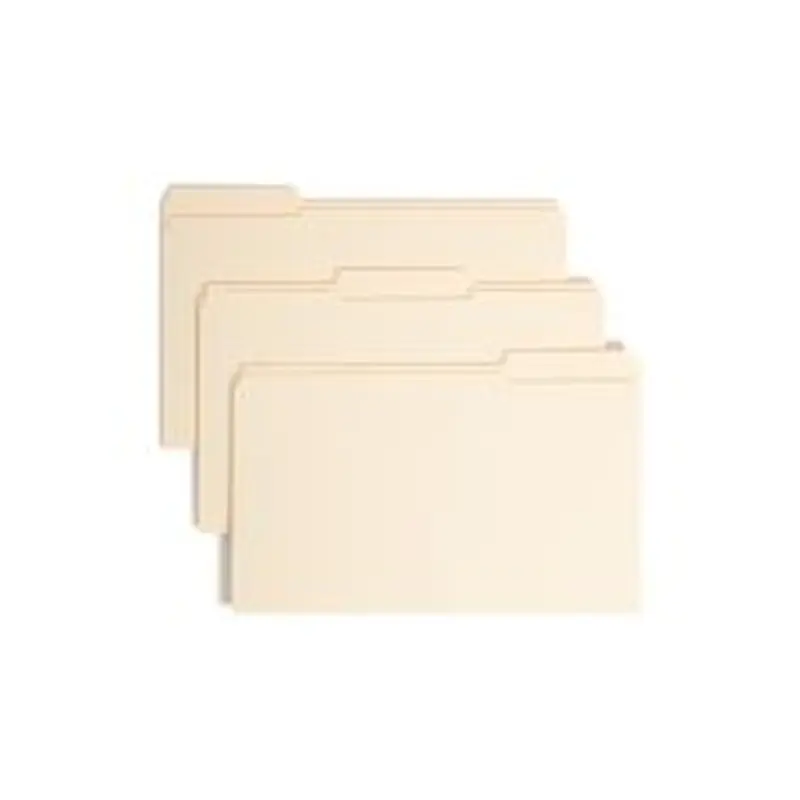 Smead Manila Folders With SafeSHIELD Coated Fasteners, Legal Size, Box Of 50