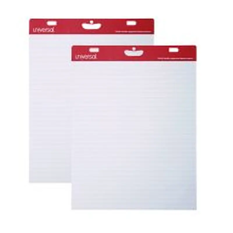 Universal Renewable Resource Sugarcane Based Easel Pads, Presentation Format (1" Rule), 27 x 34, White, 50 Sheets, 2/Carton