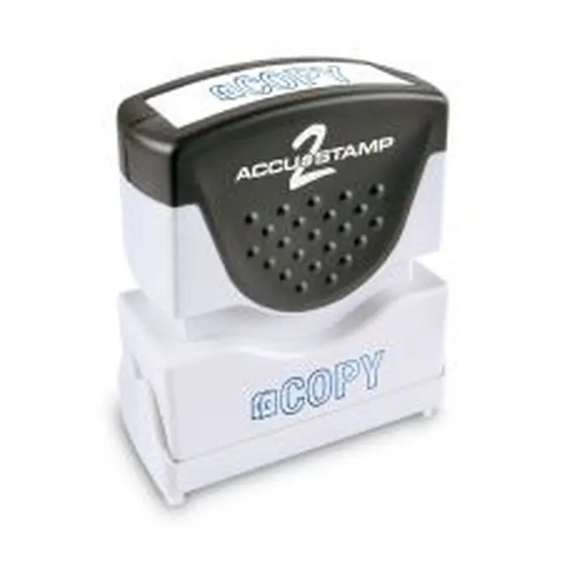 ACCUSTAMP2 Pre-Inked Shutter Stamp, Blue, COPY, 1.63 x 0.5