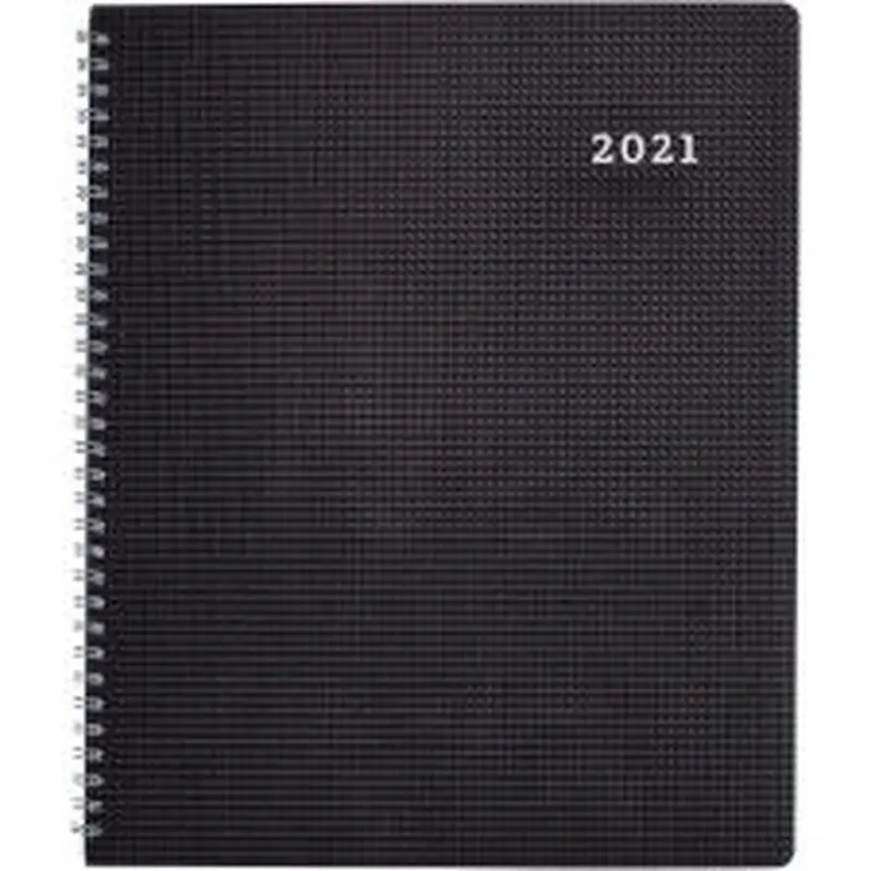 Brownline DuraFlex Weekly Planner, 11 x 8.5, Black Cover, 12-Month (Jan to Dec): 2026