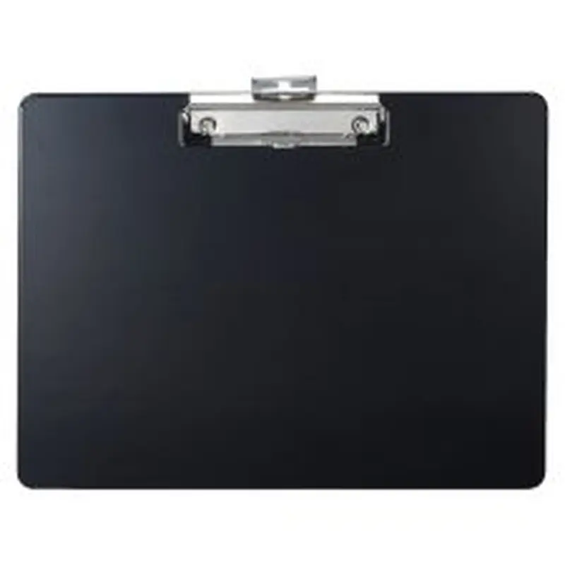 Officemate Landscape Plastic Clipboard, 9" x 12 1/2" x 1/2", 60% Recycled, Black
